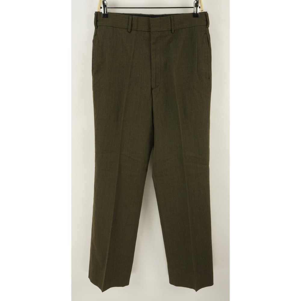 Vintage USMC‎ Military Issue Men's 32 x 31 Green Thick Woven Wool Trouser Pants